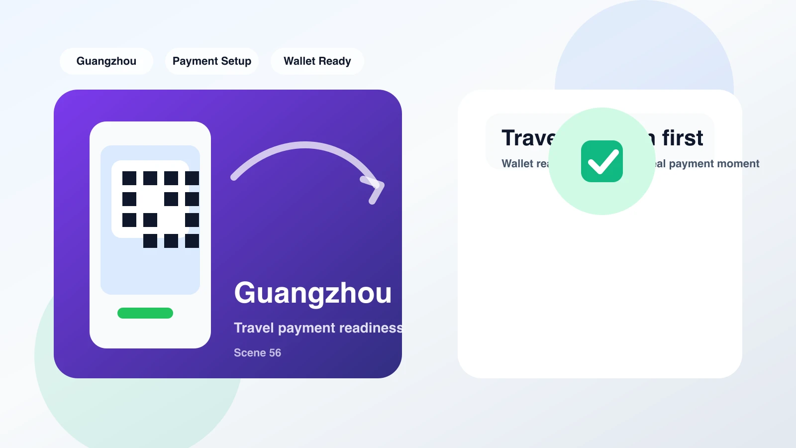 First-time foreign tourists paying for local breakfast in Guangzhou with Alipay by scanning a QR code at the counter.