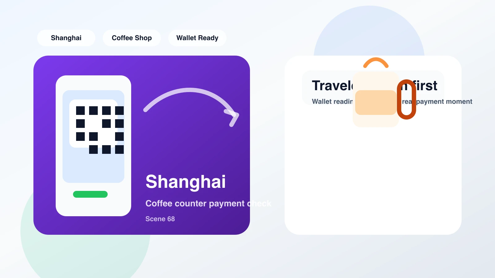 Customer holding phone with payment confirmation at Manner Coffee counter in Shanghai