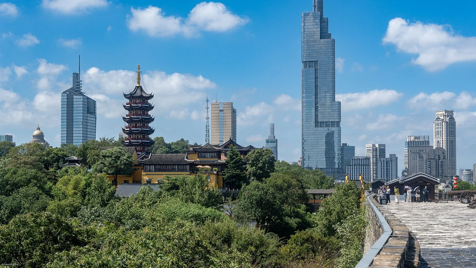 Nanjing skyline and historical district