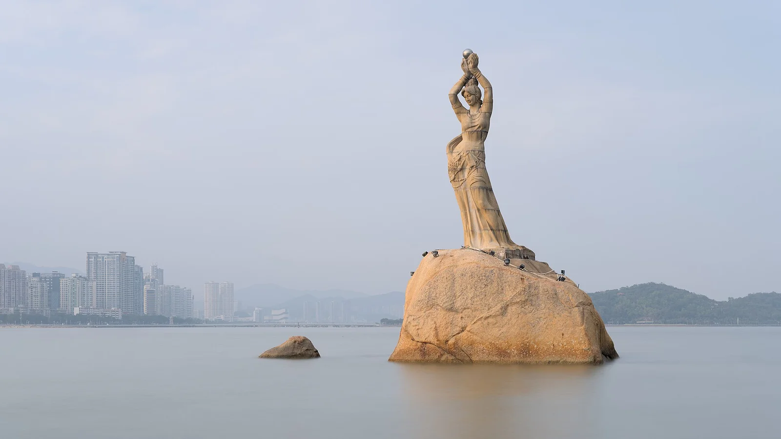 Zhuhai coastline and skyline